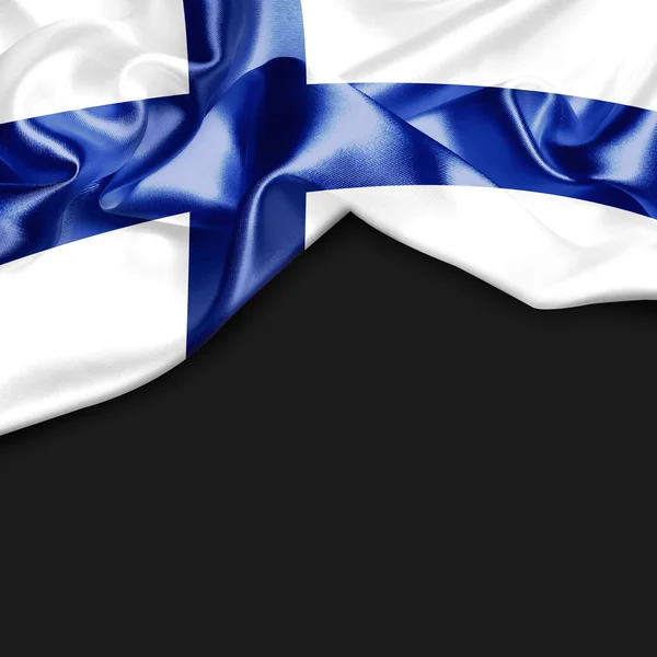 Falista flaga Finlandii — Zdjęcie stockowe