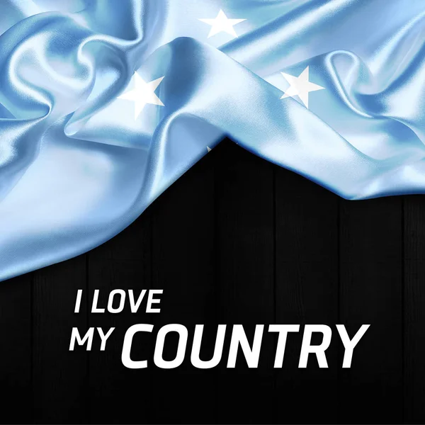 Amo a mi país con bandera — Foto de Stock
