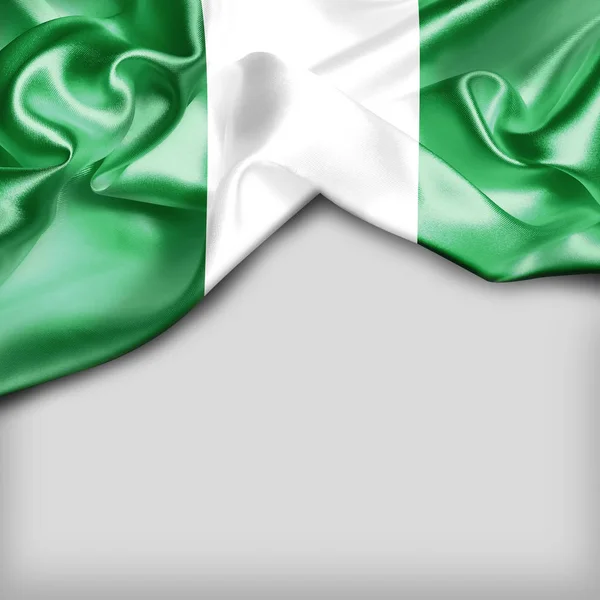 Waving flag of Nigeria — Stock Photo, Image