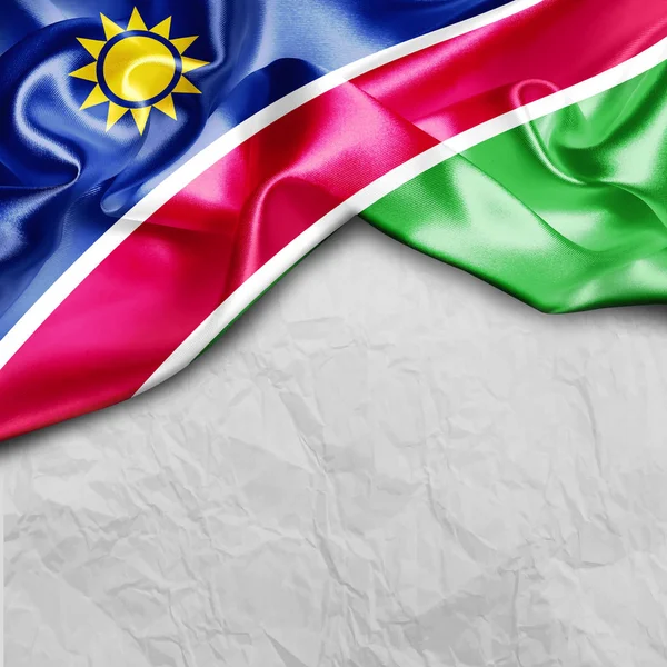 Bandeira ondulada de Namíbia — Fotografia de Stock