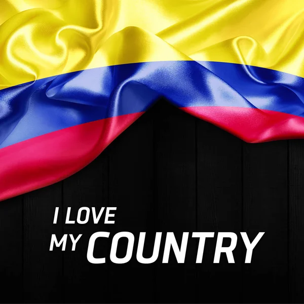 Kolombiya bayrağı sallıyor — Stok fotoğraf