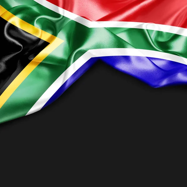 Integetett a Dél-afrikai Köztársaság zászlaja — Stock Fotó