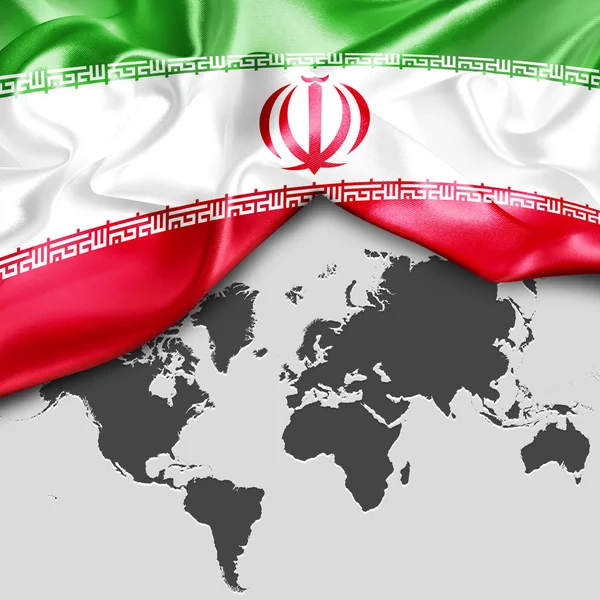 Wapperende vlag van iran — Stockfoto