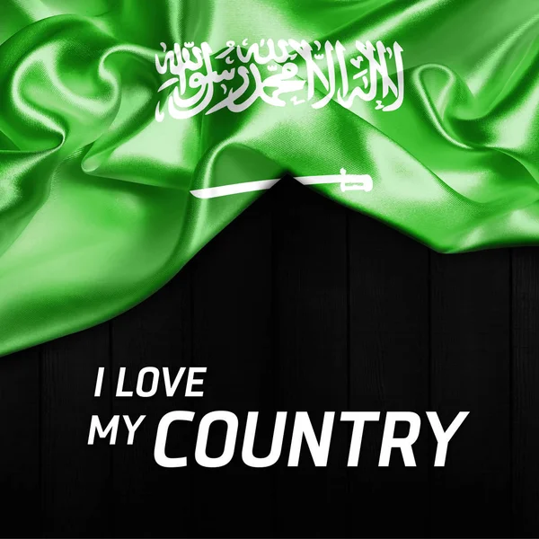 Wapperende vlag van Saudia — Stockfoto