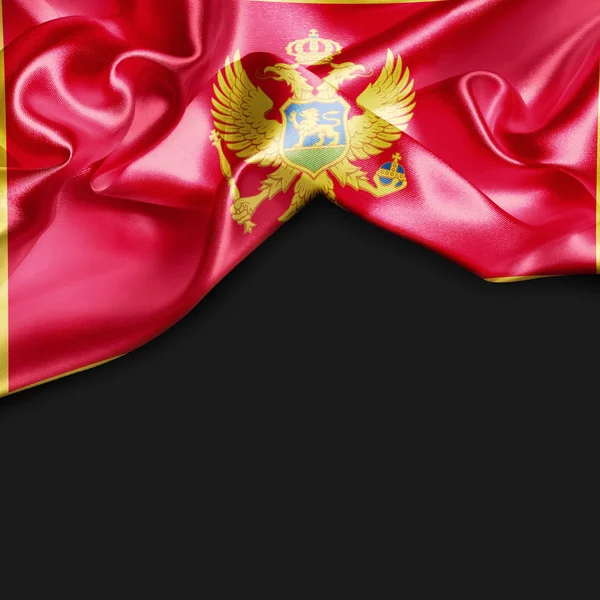 Flagge von Montenegro schwenken — Stockfoto