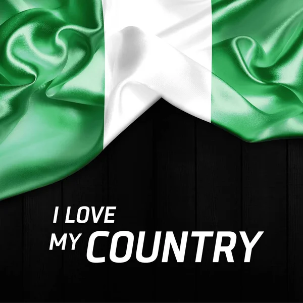 Ik hou van mijn land met vlag — Stockfoto