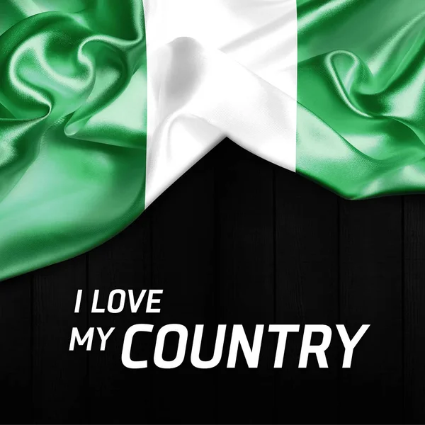 I Love My Country with  flag — Stock Photo, Image