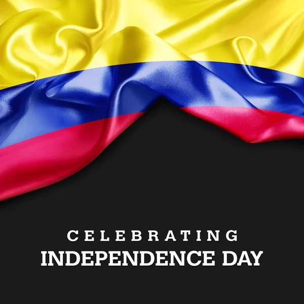 Zwaaiende vlag van Colombia — Stockfoto