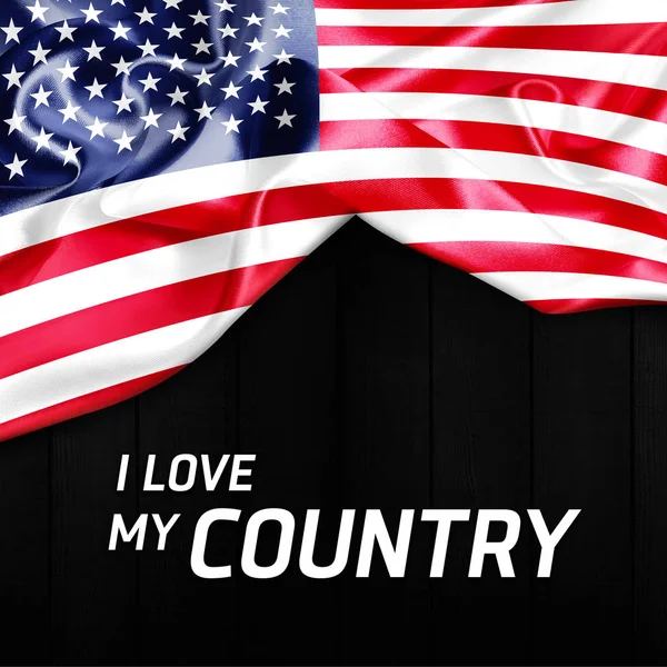 Bayrak ile Ülkemi seviyorum — Stok fotoğraf