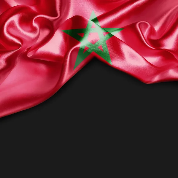 Mávání marockou vlajkou — Stock fotografie