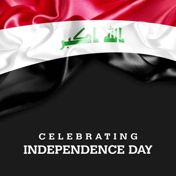 이라크의 국기를 흔들며 — 스톡 사진
