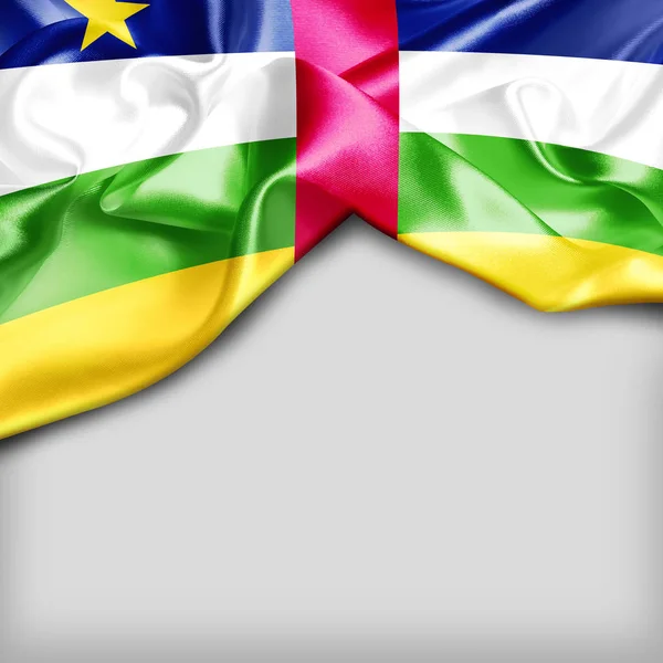 中央アフリカ共和国の旗を振っています。 — ストック写真