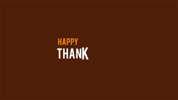Feliz animación de acción de gracias — Vídeos de Stock