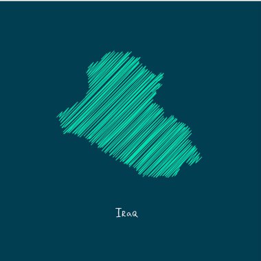 Dünya harita illüstrasyon, Irak