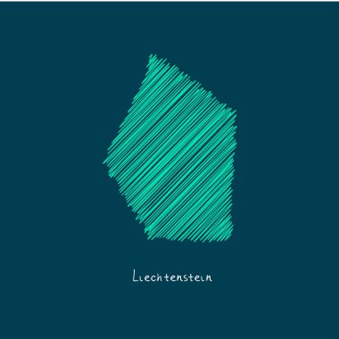 Dünya harita illüstrasyon, Liechtenstein