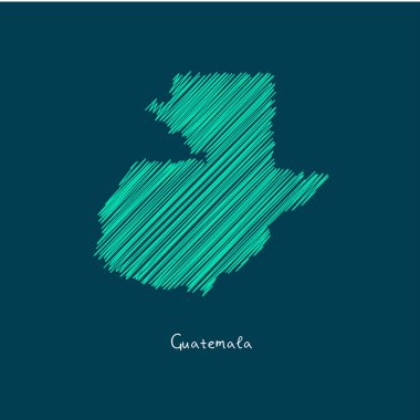 Dünya harita illüstrasyon, Guatemala