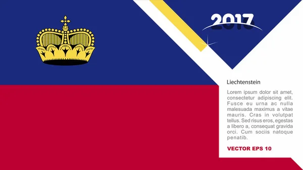 Логотип национального флага Лихтенштейна — стоковый вектор