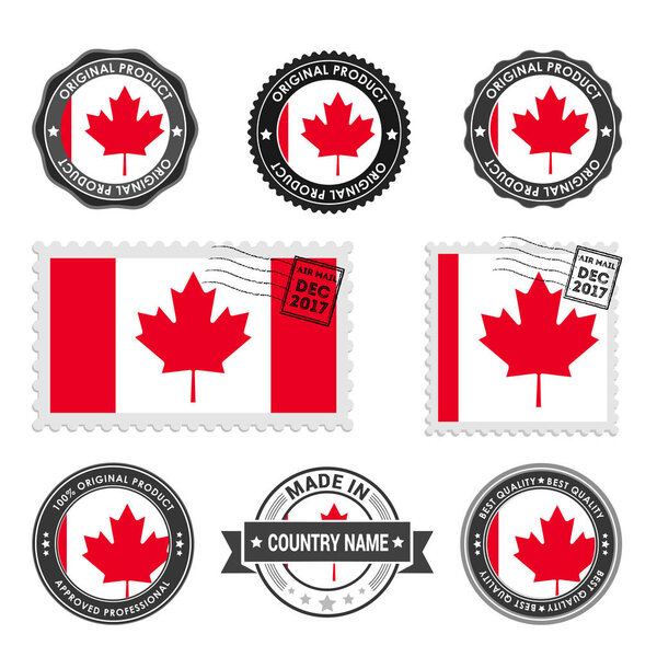 набор цветных марок Канады
