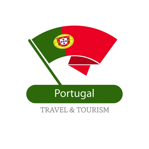 Portugalsko státní vlajka logo — Stockový vektor