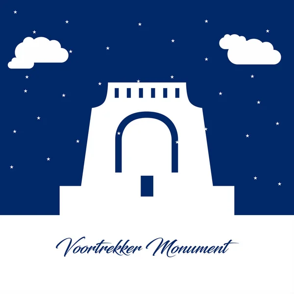 Плоский значок пам'ятника Воортрекерові — стоковий вектор