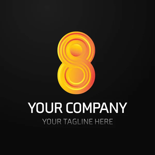 Το λογότυπο της εταιρείας σας με αριθμό — Διανυσματικό Αρχείο