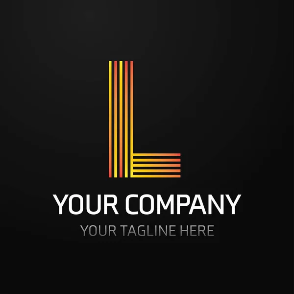 Företagets logotyp med bokstaven L — Stock vektor