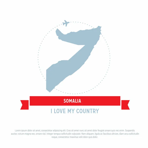 Εικονίδιο χάρτη στη Σομαλία — Διανυσματικό Αρχείο
