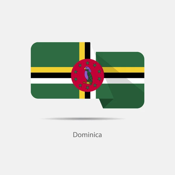 Logotipo da bandeira nacional Dominica — Vetor de Stock