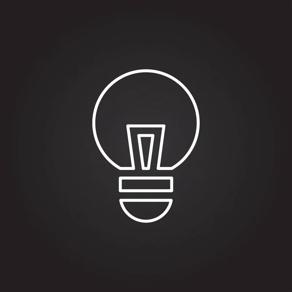 Ikonen för glödlampa tecken — Stock vektor