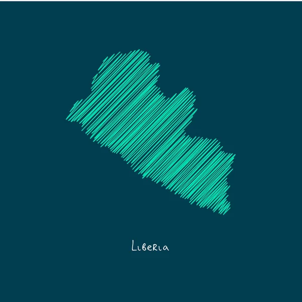 Illustration de carte du monde, Liberia — Image vectorielle