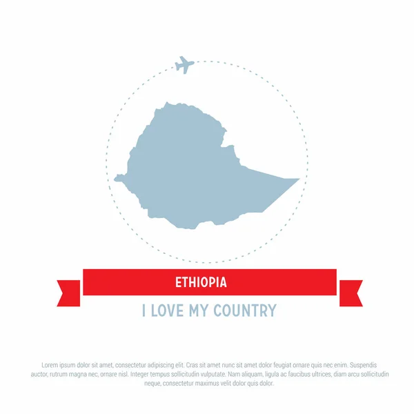 Ikona mapę Etiopia — Wektor stockowy