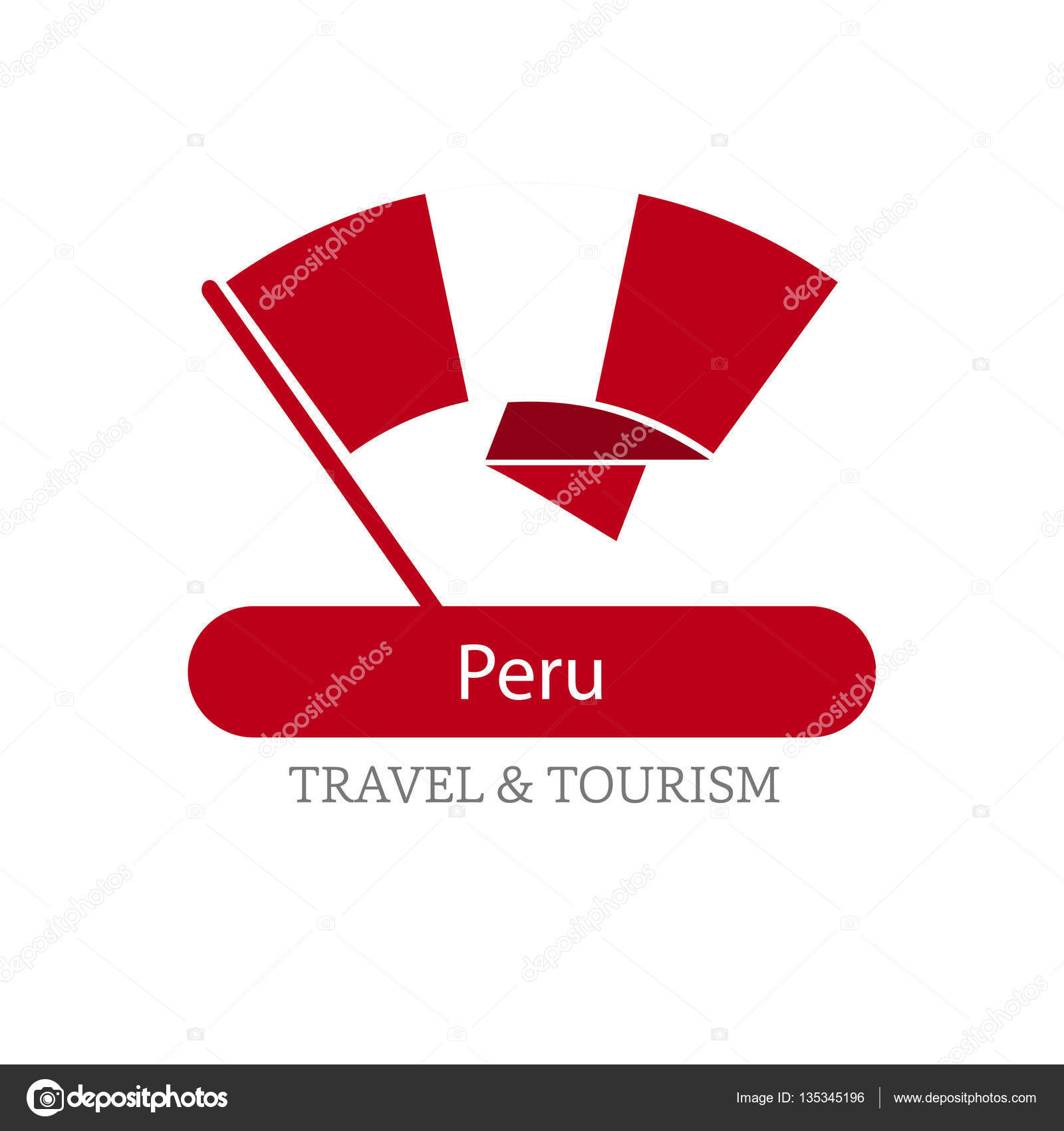 Peru national flag logo — Stock Vector © ibrandify #135345196