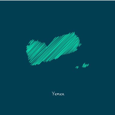 Dünya harita illüstrasyon, Yemen