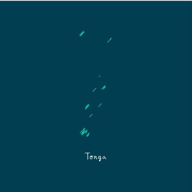 Dünya harita illüstrasyon, Tonga