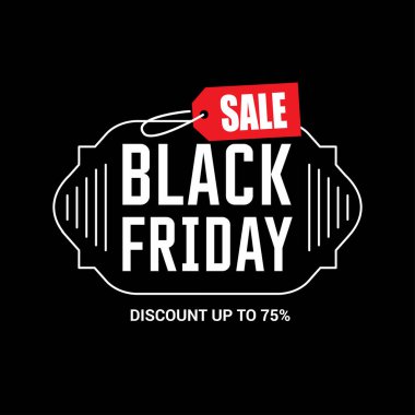 siyah Cuma satış afiş