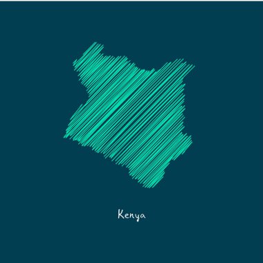 Dünya harita illüstrasyon, Kenya