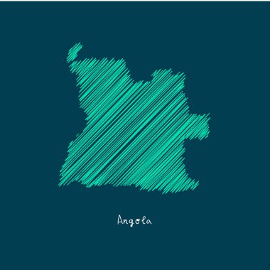 Dünya harita illüstrasyon, Angola