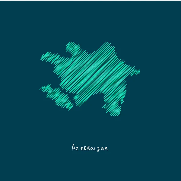 Illustration de carte du monde, Azerbaïdjan — Image vectorielle