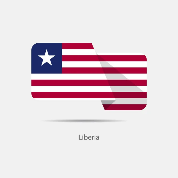 Liberias flagga logo — Stock vektor
