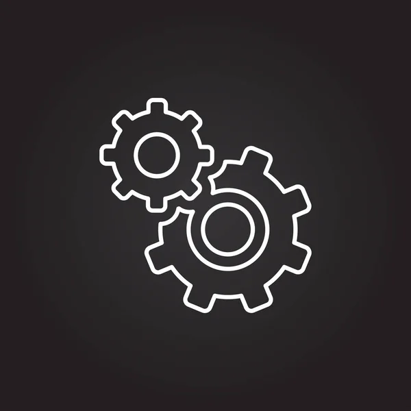 Pictogram van gears teken — Stockvector