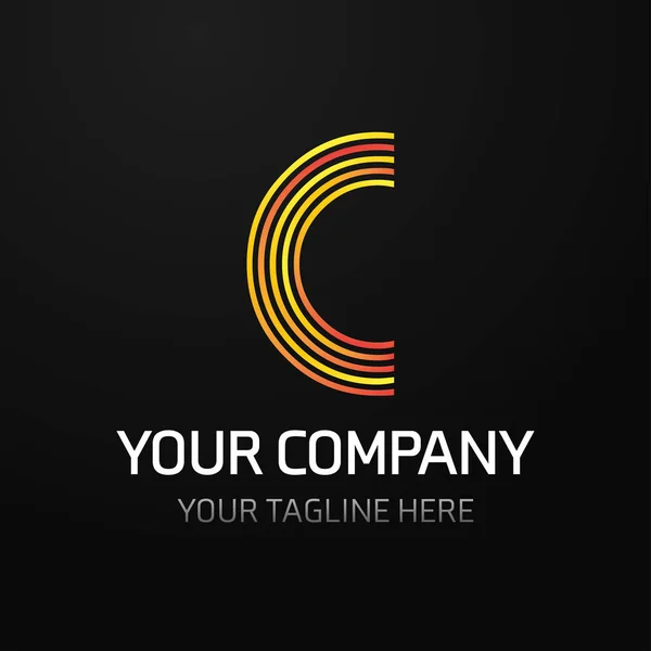 Su logotipo de la empresa con letra — Archivo Imágenes Vectoriales