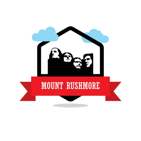 Mount rushmore flat ikonen — Stock vektor