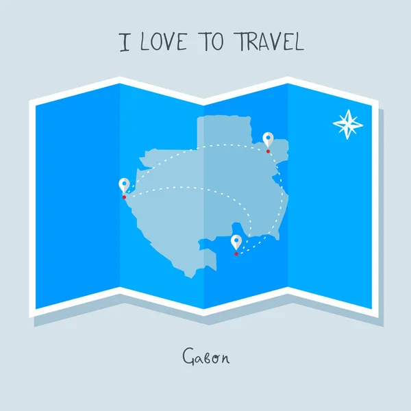 Cabon sur carte bleue du monde — Image vectorielle