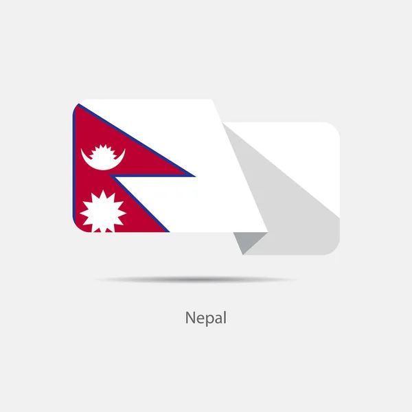 Nepal nationalflagge logo — Stockvektor