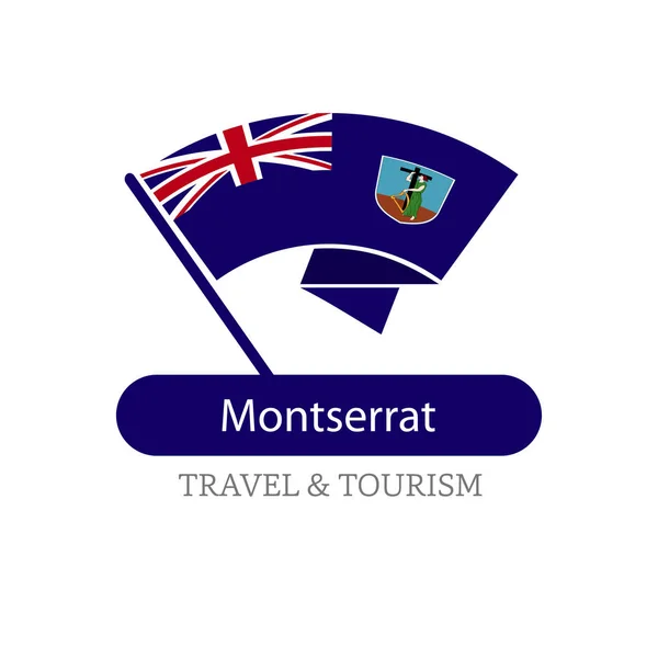 Logo státní Vlajka Montserratu — Stockový vektor