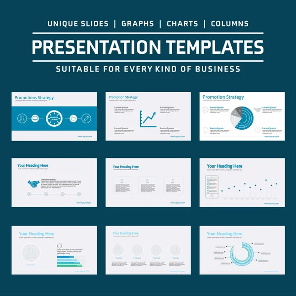 Plantillas de presentación empresarial — Archivo Imágenes Vectoriales