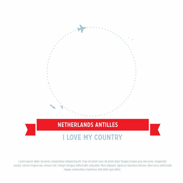 Ολλανδικές Αντίλλες εικονίδιο χάρτη — Διανυσματικό Αρχείο