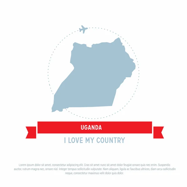 Ουγκάντα Χάρτης εικονίδιο — Διανυσματικό Αρχείο