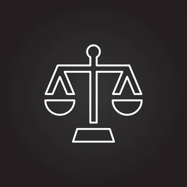 Justice scales icon — Stock Vector