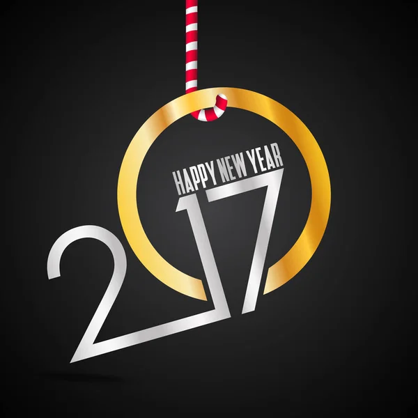 2017 gelukkig nieuwjaarskaart — Stockvector